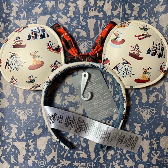 NWT Disney Parks Christmas Snow Much Fun Minnie Ears - Picture 2 of 3